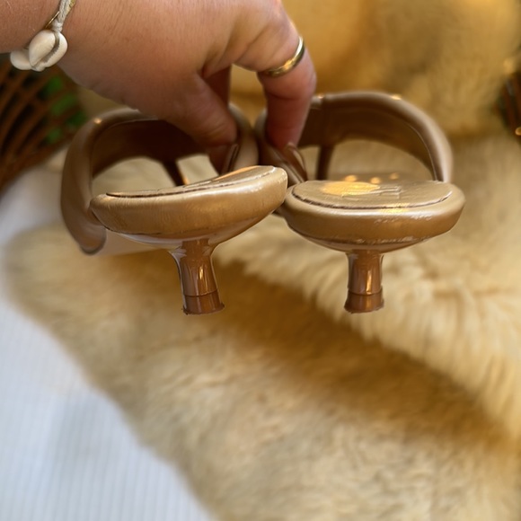 Zara Carmel nude kitten heel sandal euro 40 - Picture 3 of 5